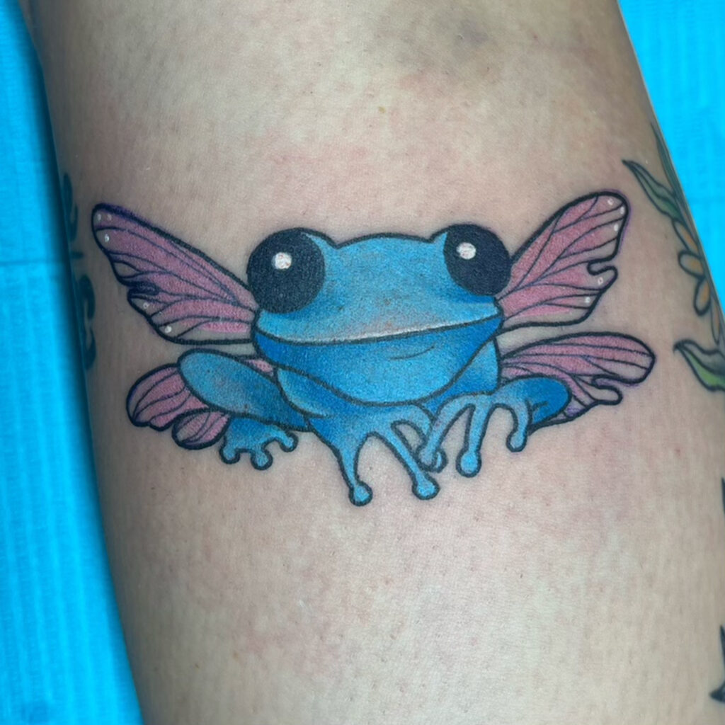 Blue Frog Tattoo Pic